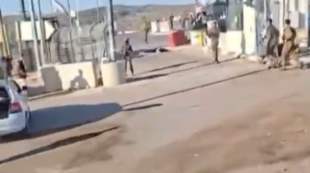 פיגוע במחסום מכבים (צילום: שימוש לפי סעיף 27א')