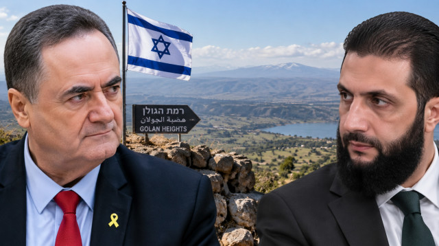 אחמד א-שרע וישראל כ"ץ (צילום: איור: מעריב אונליין)