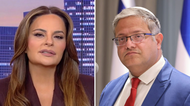 אופירה אסייג, איתמר בן גביר (צילום: אבשלום ששוני,קשת 12)