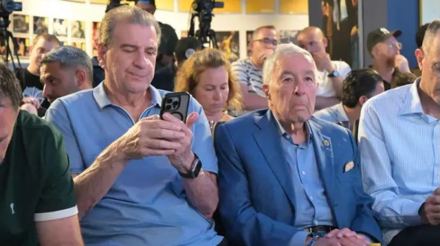 שמעון מזרחי ואודי רקנאטי באירוע פתיחת העונה (צילום: ניב אהרונסון)