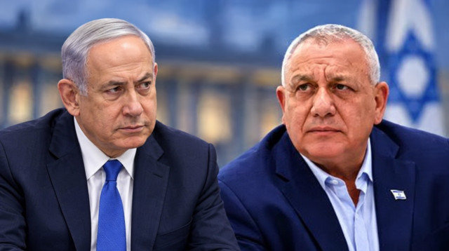 איזנקוט ונתניהו, עימות טלוויזיוני (צילום: פלאש 90,אבשלום ששוני ופלאש 90,בינה מלאכותית)