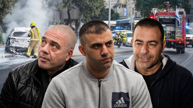 איציק בר מוחא, עודה קוטייר, סימו מלכה (צילום: פלאש 90,דוברות המשטרה)