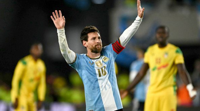 פעם אחרונה בהחלט. ליאו מסי (צילום: Luis ROBAYO / AFP via Getty Images)