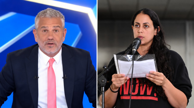 עופרי ביבס. ינון מגל (צילום: מטה המשפחות להחזרת החטופים. צילום מסך ערוץ 14)