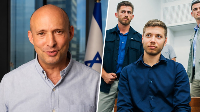 יאיר נתניהו, נפתלי בנט (צילום: פלאש 90,צילום מסך)