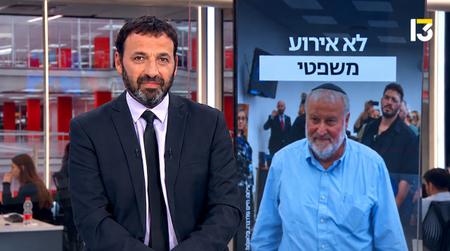 רביב דרוקר במונולוג על חקירת מנדלבליט במשפט נתניהו (צילום: צילום מסך ערוץ 13)