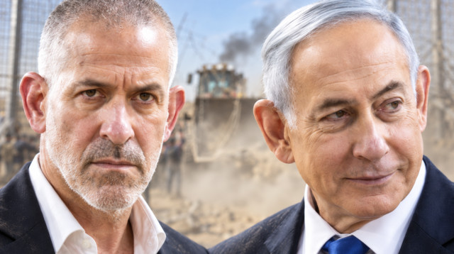 בנימין נתניהו, רונן בר (צילום: בינה מלאכותית)