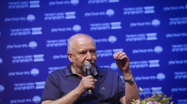 אביגדור ליברמן בכנס המכון הישראלי לדמוקרטיה (צילום: מרים אלסטר פלאש 90)
