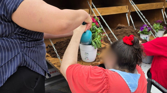 פרויקט ה"גינה הניידת"  (צילום: האגודה לבריאות הציבור)