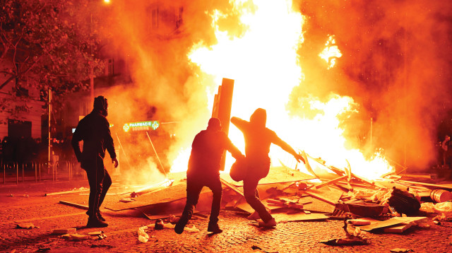 המחאות האלימות בצרפת  (צילום: gettyimages)