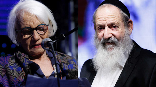 גדעון לבינסון, שולמית לפיד (צילום: שלומי פינטו)