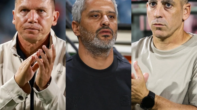 רן קוז'וך, ברק יצחקי וברק בכר (צילום: צלמי ספורט 1)