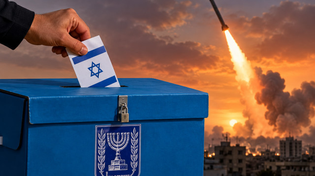 קלפי תחת אש (צילום: נוצר באמצעות AI)
