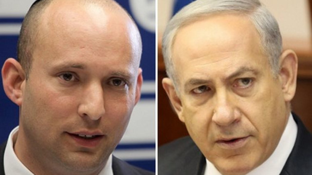 בנימין נתניהו נפתלי בנט (צילום: מרק ישראל סלם)