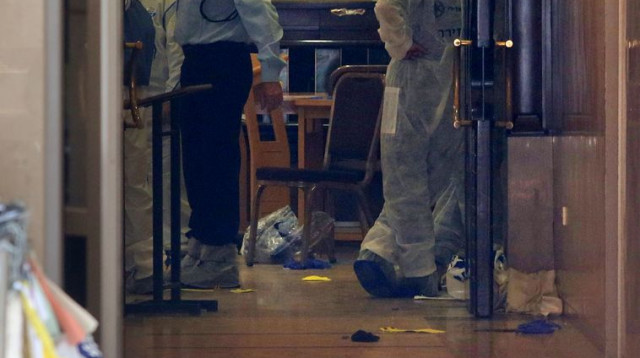 זירת הפיגוע בבית הכנסת בירושלים  (צילום: מרק ישראל סלם)