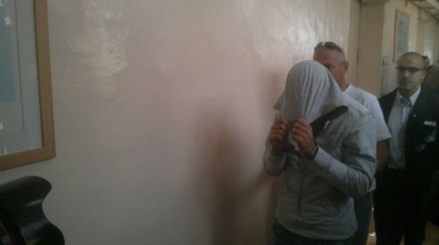 לוחם מג"ב בדיון על מעצרו (צילום: משה שטיינמץ)