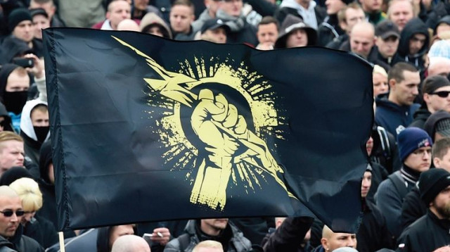 הפגנה הניאו נאצית בגרמניה  (צילום: רויטרס)