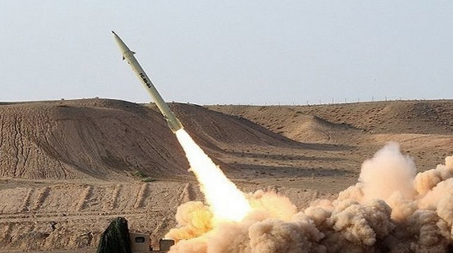 טיל פאתח איראני (צילום: סוכנות 'פארס')