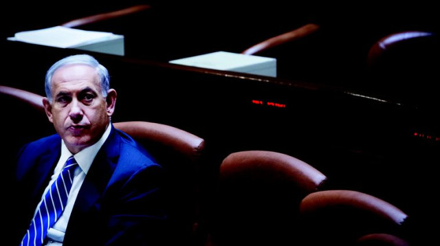 נתניהו במהלך הדיון על חוק הלאום. המאצ'ו שיושיע את עם ישראל, על חמור לבן (צילום: מרים אלסטר, פלאש 90)