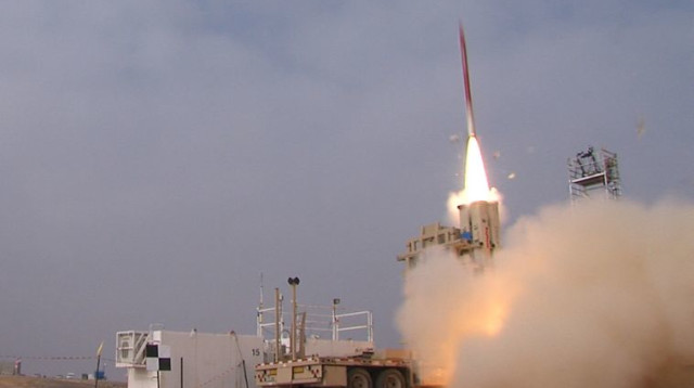 הניסוי המוצלח של מערכת שרביט קסמים (צילום: משרד הביטחון)