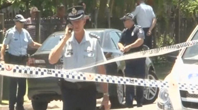 שוטר בזירת אירוע הדקירה באוסטרליה (צילום: רויטרס)