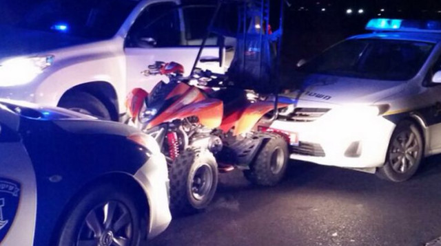 המרדף אחר הטרקטורונים  (צילום: חטיבת דובר המשטרה)