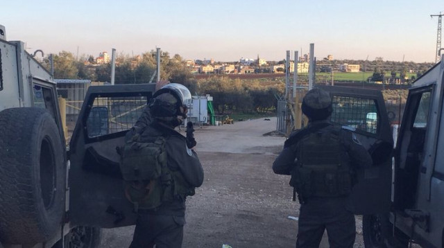 לוחמי מג"ב בזירת סיכול הפיגוע (צילום: חטיבת דובר המשטרה)