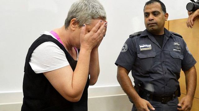 מיכל אלוני בבית המשפט (צילום: פלאש 90)