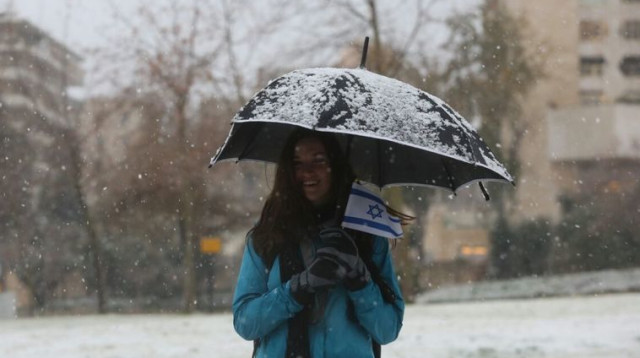 שלג בירושלים (צילום: מרק ישראל סלם)