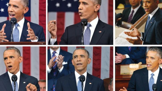 העניק לאומה חיים חדשים ותקווה לדורות. אובמה בנאום מצב האומה (צילום: רויטרס)