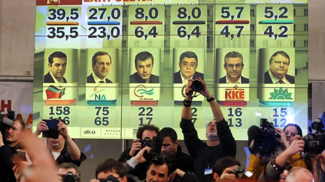 תוצאות הבחירות ביוון (צילום: רויטרס)