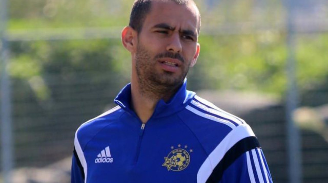 גילי ורמוט באימון הראשון במכבי ת"א (צילום: עדי אבישי)