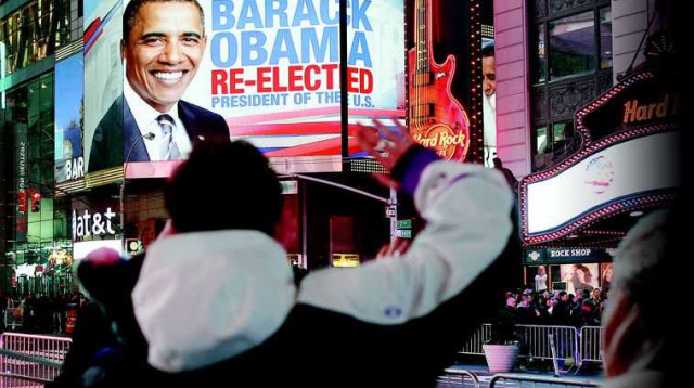 ניו יורק חוגגת את ניצחונו של אובמה ב-2012. כנראה שכסף כן קונה שלטון (צילום: רויטרס)