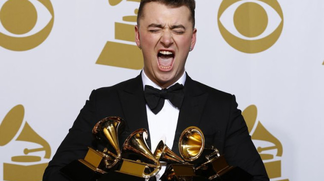 סם סמית' זוכה פרס הגראמי (צילום: רויטרס)