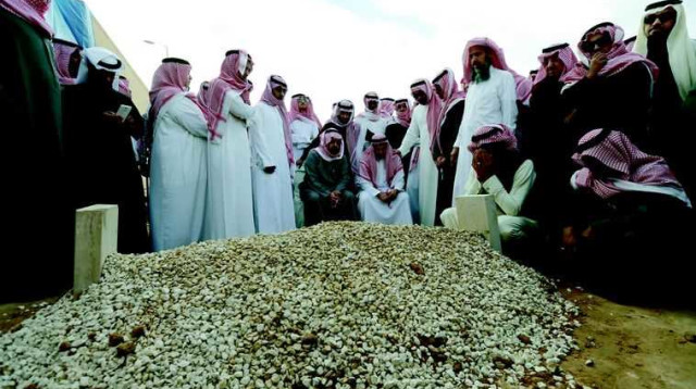 הלוויתו של מלק סעודיה עבדאללה (צילום: רויטרס)