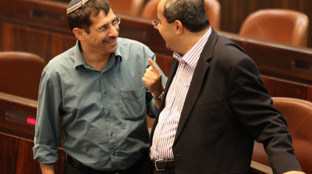 אחמד טיבי ואורי אורבך (צילום: פלאש 90)