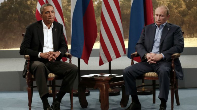 נשיא רוסיה ולדימיר פוטין ונשיא ארה"ב ברק אובמה (צילום: רויטרס)