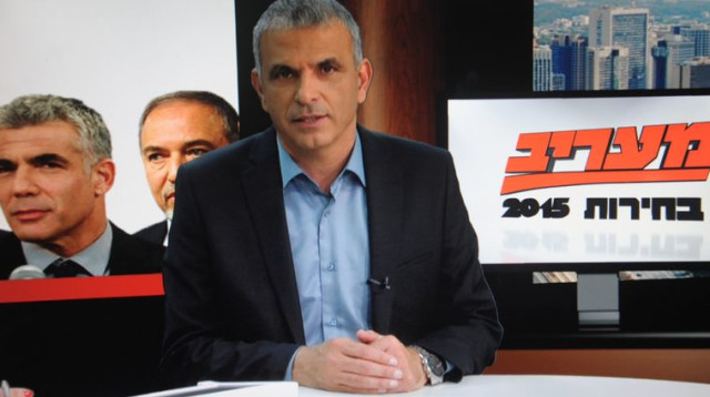 משה כחלון באולפן מעריב (צילום: אבשלום ששוני)