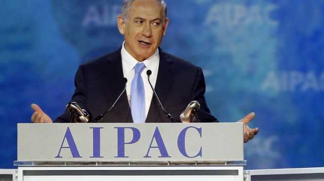 נתניהו נואם בוועידת איפא"ק (צילום: רויטרס)