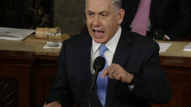 נתניהו נואם בקונגרס (צילום: רויטרס)