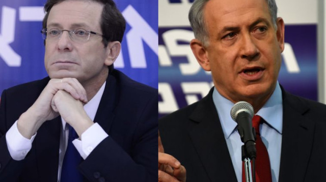 בנימין נתניהו ויצחק הרצוג (צילום: פלאש 90)