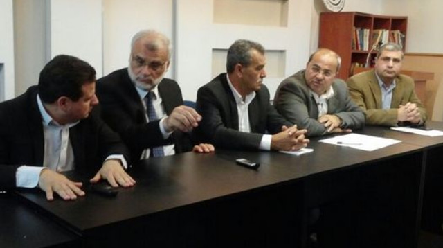 ראשי הרשימה המשותפת חותמים על אמנה למיגור האלימות (צילום: הרשימה המשותפת)