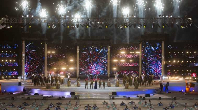 טקס הדלקת המשואות בהר הרצל (צילום: פלאש 90)