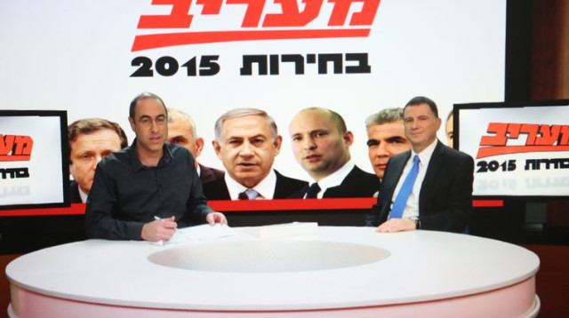 יולי אדלשטיין באולפן מעריב (צילום: אלוני מור)