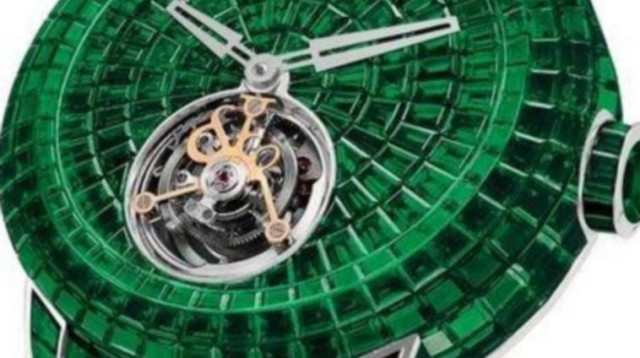 שעון מאבני ברקת ירוקות (צילום: אתר החברה)