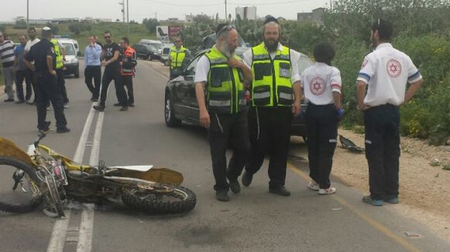 התאונה בכביש 781 (צילום: דוברות מד"א)