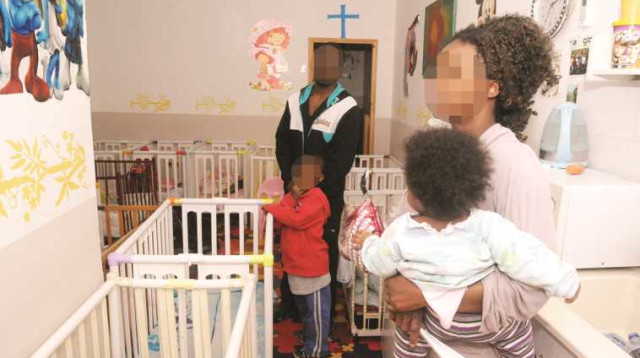 פעוטון ילדי זרים בדרום תל אביב ילדים זרים מחסני ילדים (צילום: אבשלום ששוני)