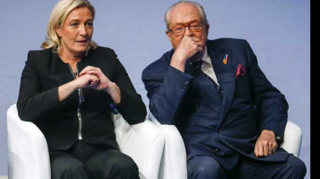 ז'אן מרי לה פאן ובתו (צילום: רויטרס)