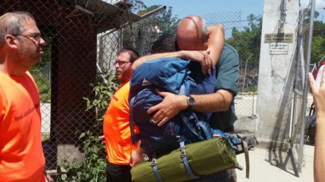 אביו של אור אסרף ז"ל ואחד ממחלצי בנו (צילום: דוברות משלחת ישראלייף)