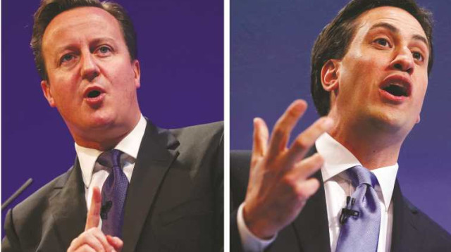בחירות בבריטניה אד מיליבנד ודיויד קמרון (צילום: רויטרס)